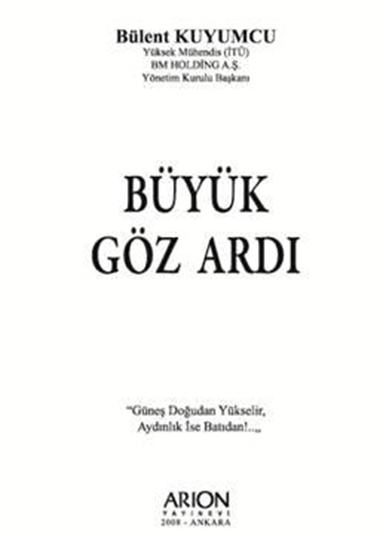 BÜYÜK GÖZ ARDI - Ön Kapak