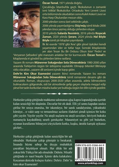 Dehr'in Kim Okur Esamesini - Arka Kapak