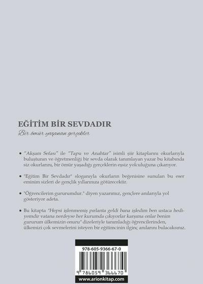 Eğitim Bir Sevdadır - Arka Kapak