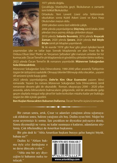 Ben Kuşları Konacaktım Babamın Dallarına - Arka Kapak